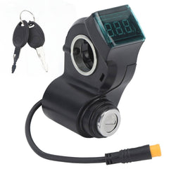 Electric Scooter Handlebar Switch Lock with Digital Battery Display as picture